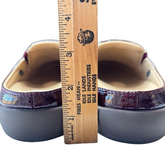 Revitalign Orthotic Patent Leather Mules Clog Siesta Dazzle Womens Sz 9 Burgundy - Picture 8 of 11